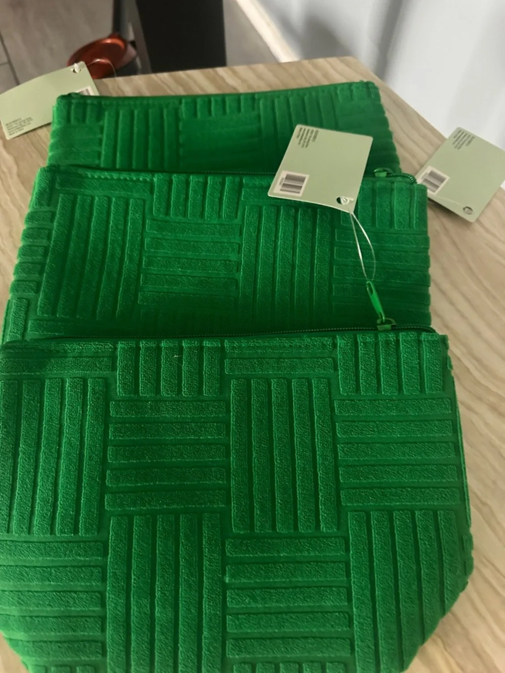 Plush Green Textured Bath Mat Set - Absorbent Non-Slip Rugs it’s the 3